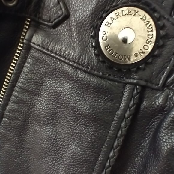 Black Harley Davidson Size XL W (Wide) Leather Jacket - Picture 5 of 16